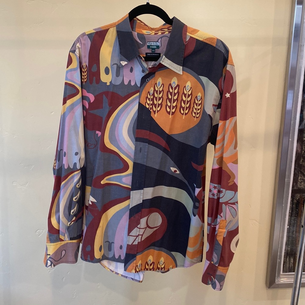 Vintage Paul Smith long sleeve button down shirt, size XL.